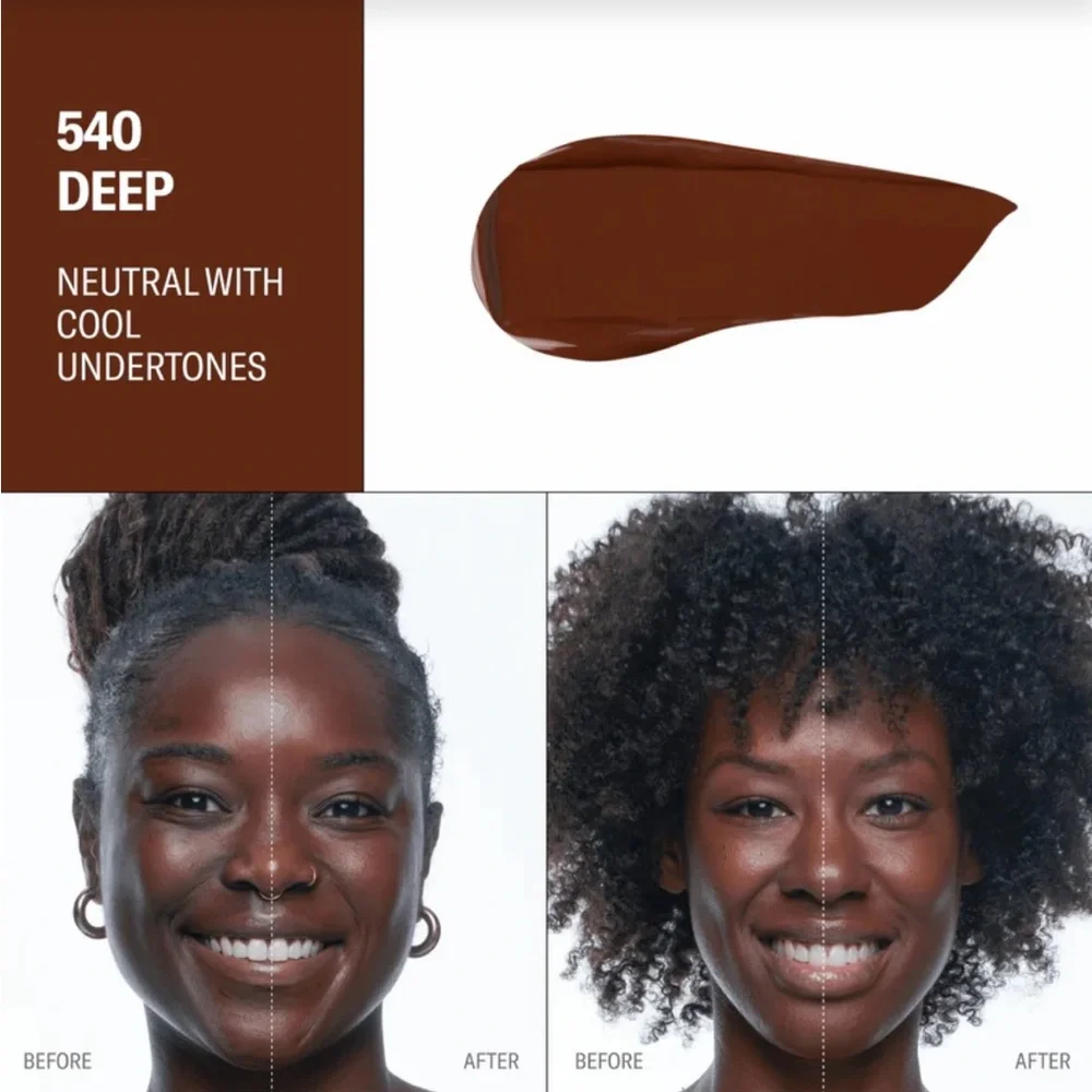 Youthforia Date Night Skin Tint Serum Foundation - Deep (BNIB)